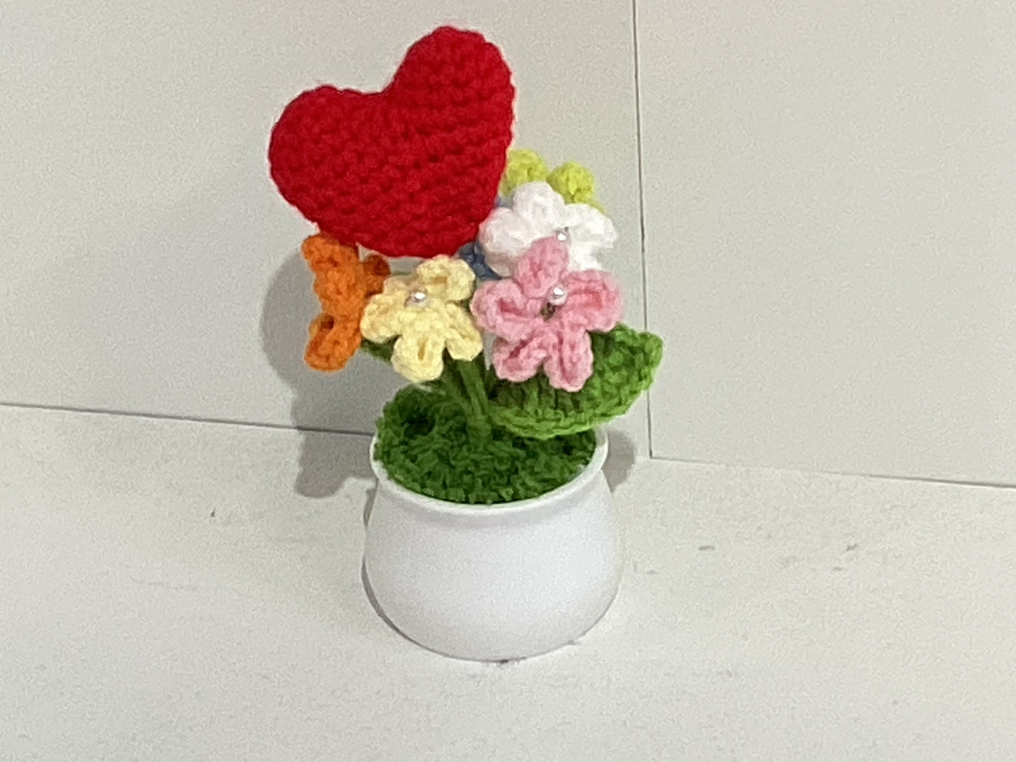 Handmade Crochet Flower Pots