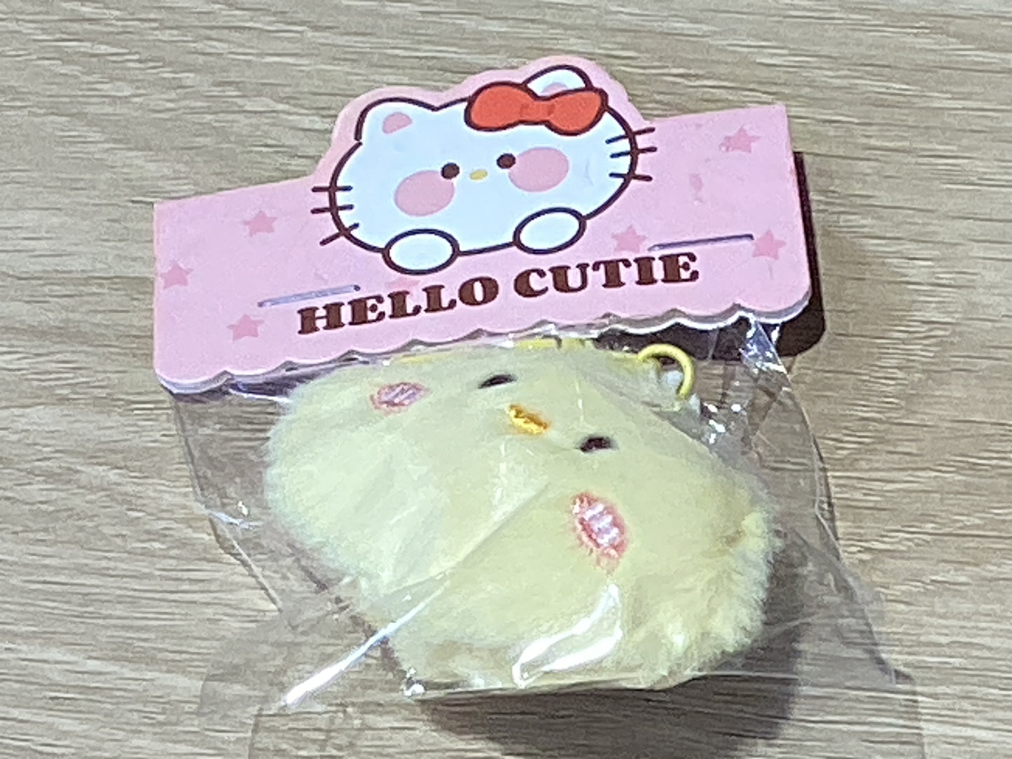 Hello Cutie/Pink Keychain